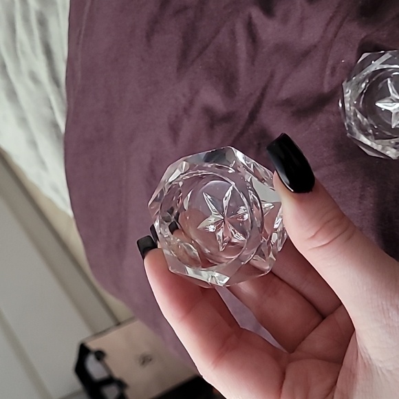 Set of 6, 1930s Vintage Cut Crystal Glass Salt Cellars - Picture 7 of 8